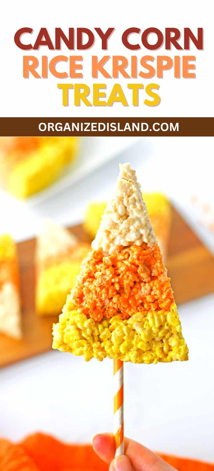 Candy Corn Rice Krispie Treats - Organized Island