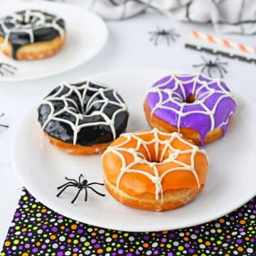 Spider Donuts on plate.