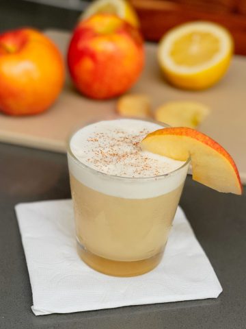 Apple Cider Whiskey Cocktail in glass