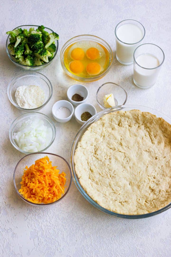 Broccoli and Cheese Quiche Organized Island