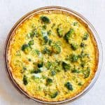 Broccoli Cheddar Quiche after baking.