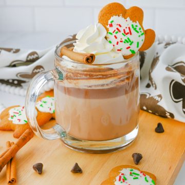 Gingerbread Hot Chocolate in mug.