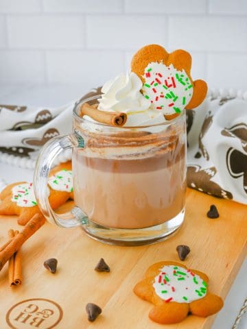 Gingerbread Hot Chocolate in mug.