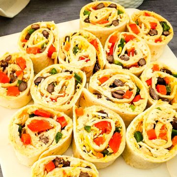 Mexican Roll Ups Appetizer on plate.