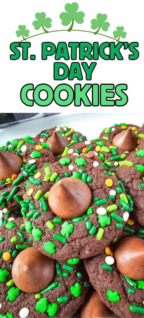 St. Patrick's Day Cookies on plate.