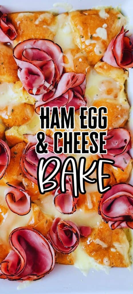 Ham Egg and Cheese Bake in dish.