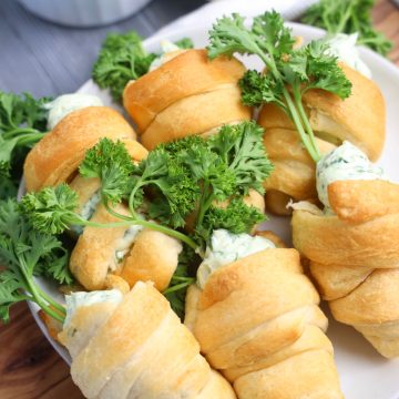 Carrot Crescent Rolls on plate.