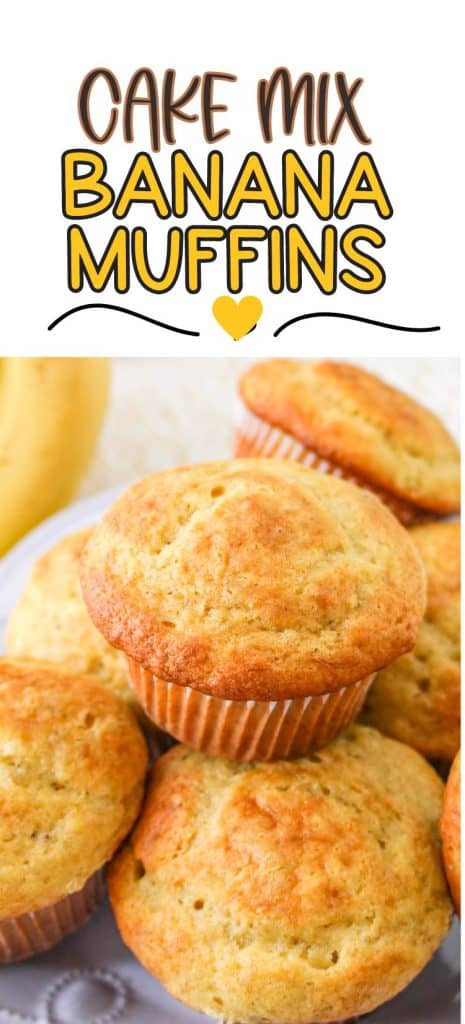 Cake Mix Banana Muffins