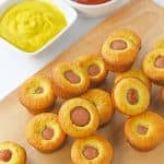 Corndog Bites on tray..