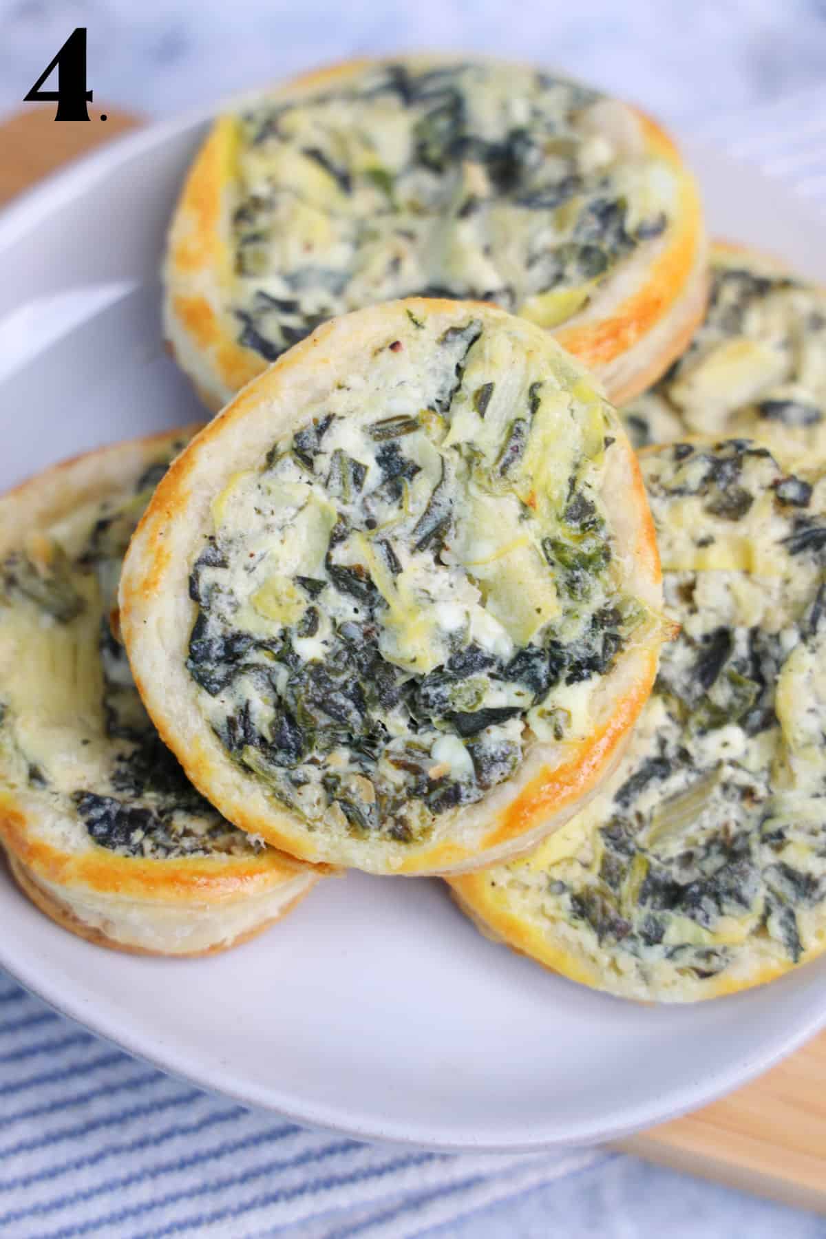 Best Spinach Tartlets on tray.