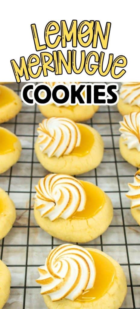 Lemon Meringue Cookies on rack.