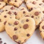 Heart Shaped Chocolate Chip Cookies