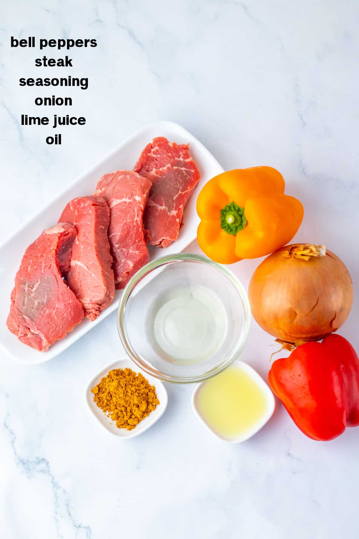 Oven Steak Fajitas Ingredients