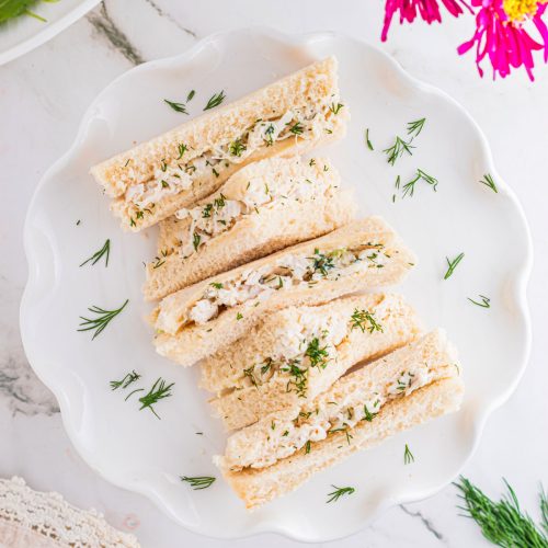 Chicken Salad Tea Sandwiches - Organized Island