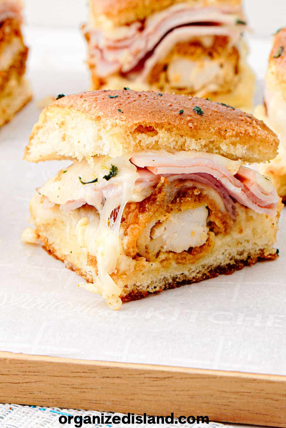 Easy Chicken Cordon Bleu Sliders Landscape