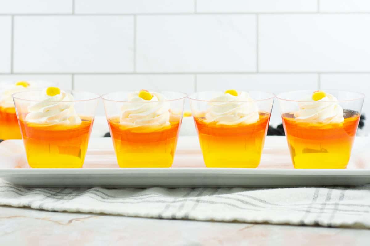 Candy Corn Jello Cups Recipe L