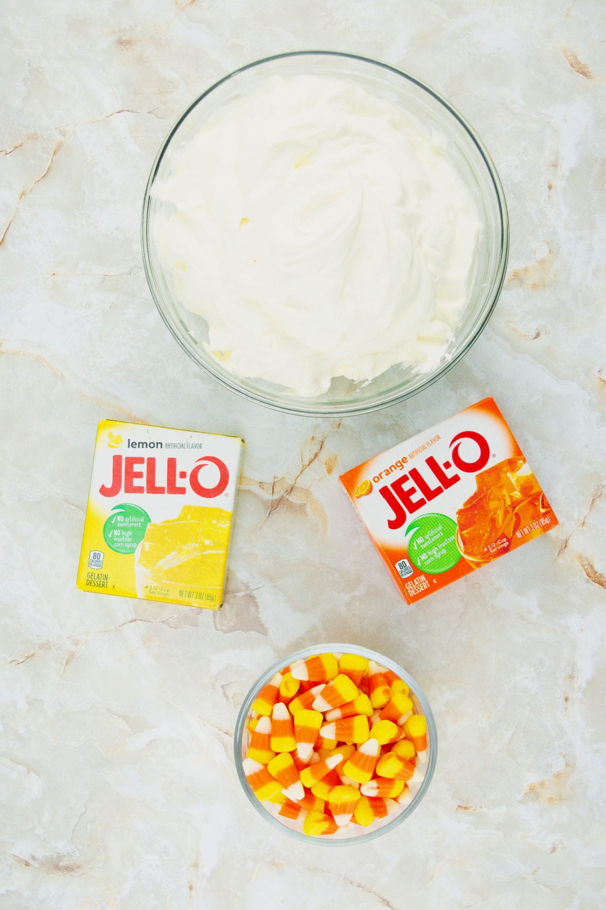 Candy Corn Jello Ingredients