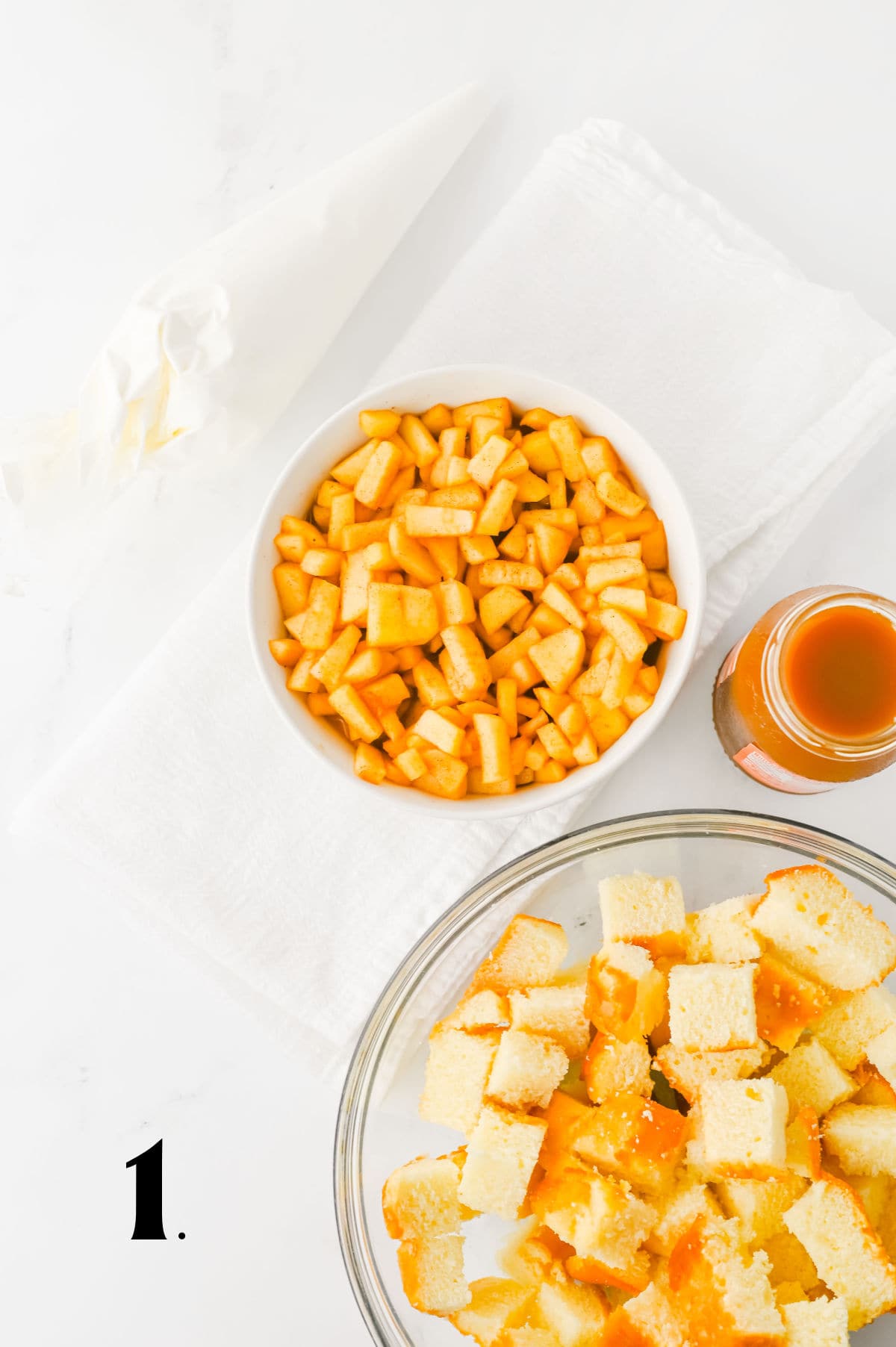 How to Make Caramel Apple Trifles Step 1