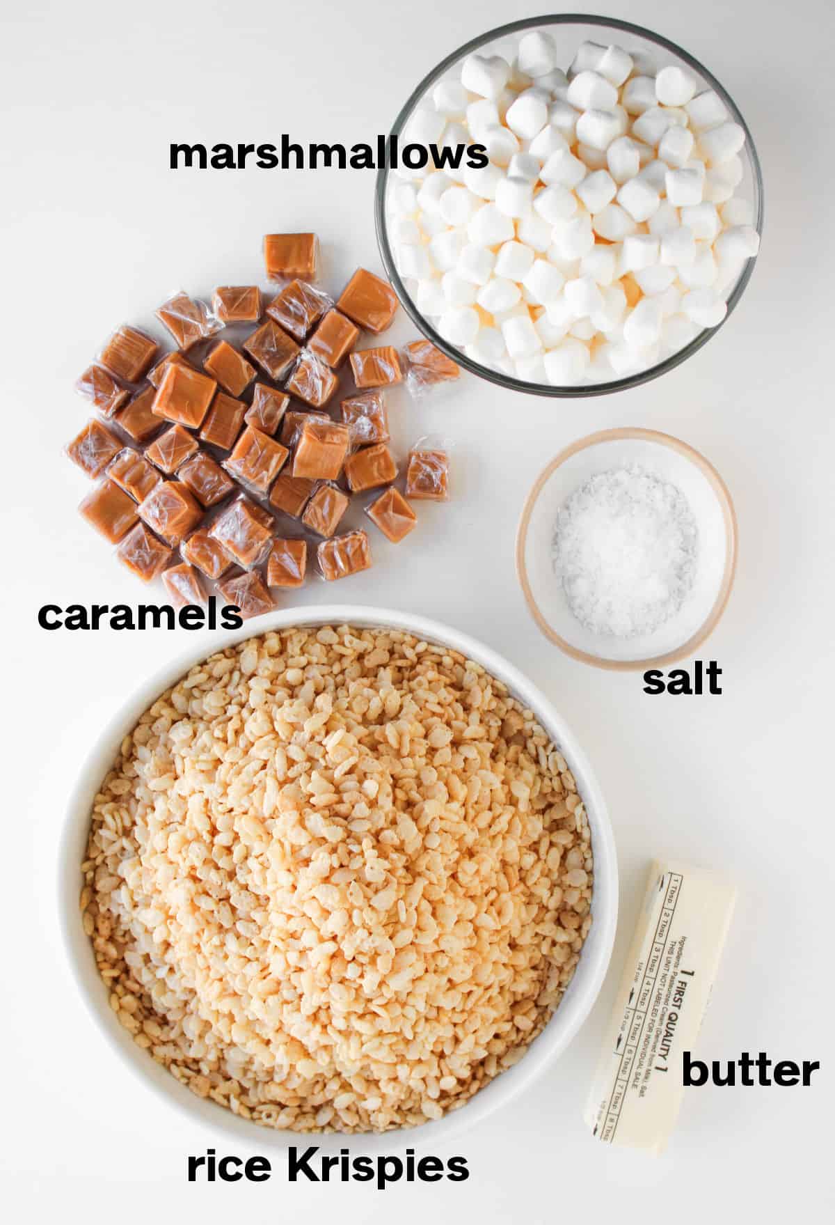 Salted Caramel Rice Krispie Treats Ingredients