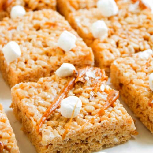 Salted Caramel Rice Krispie Treats Recipe