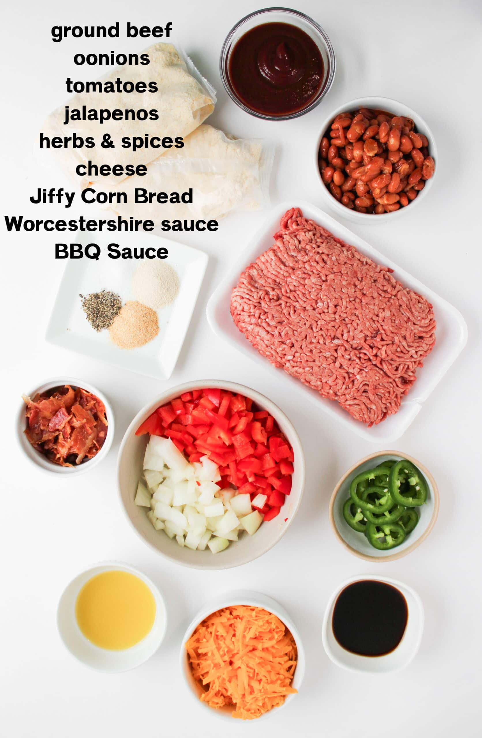 Cowboy Cornbread Casserole Ingredients