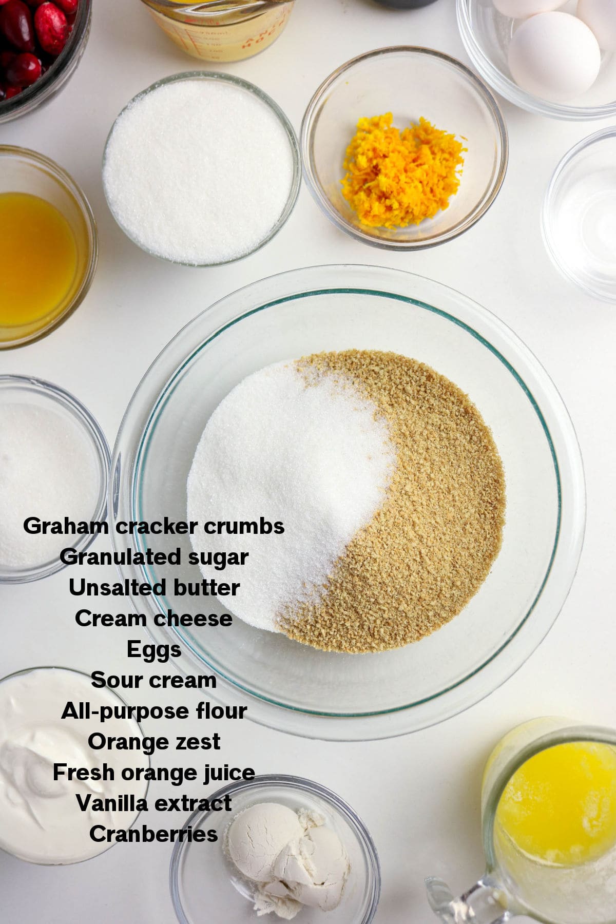 Cranberry Orange Cheesecake Ingredients