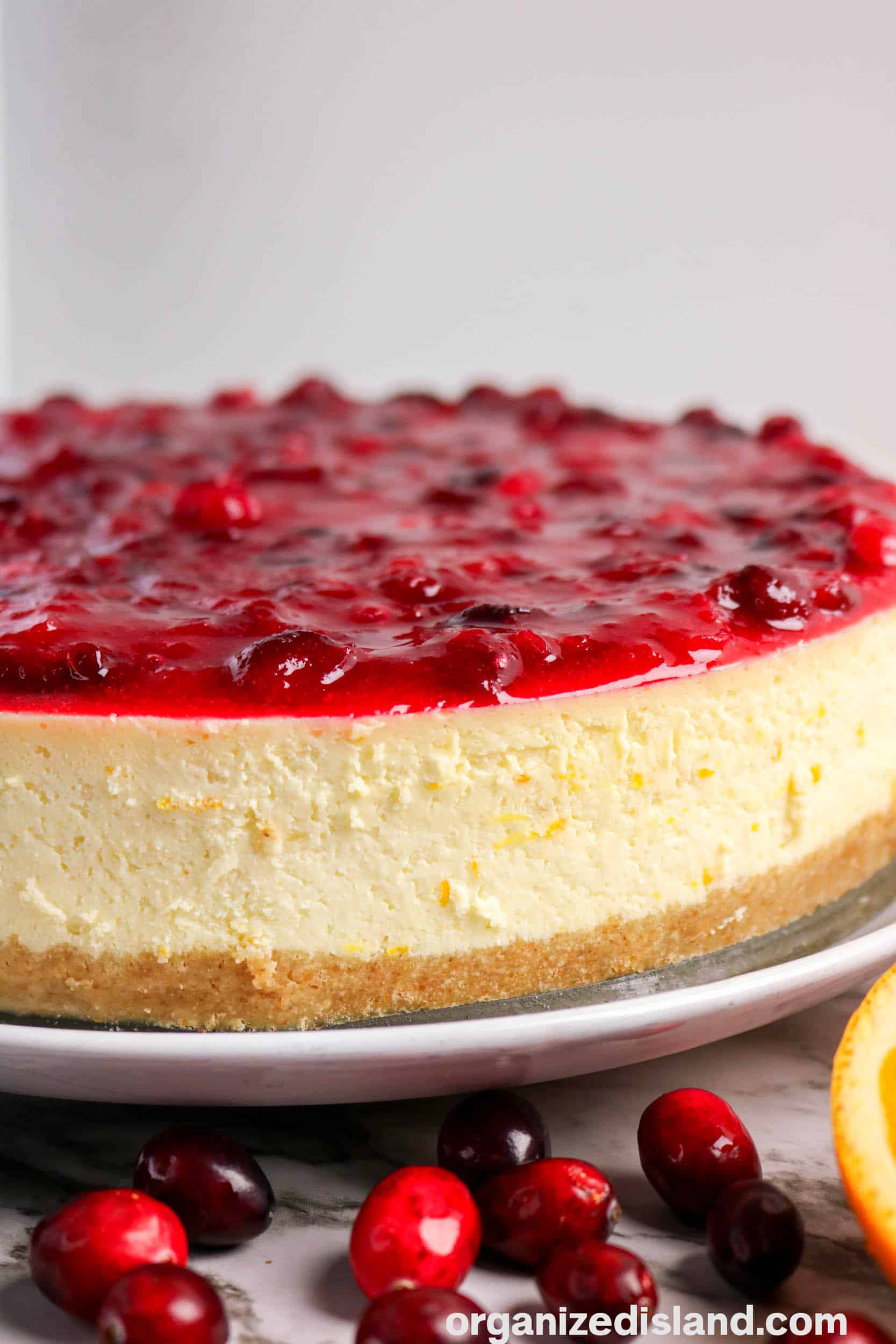 Cranberry Orange Cheesecake