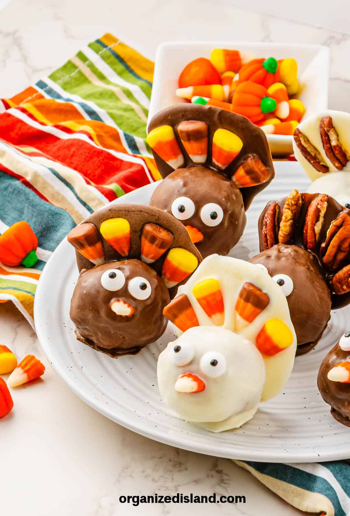 Cute Pumpkin Pie Ball Turkeys