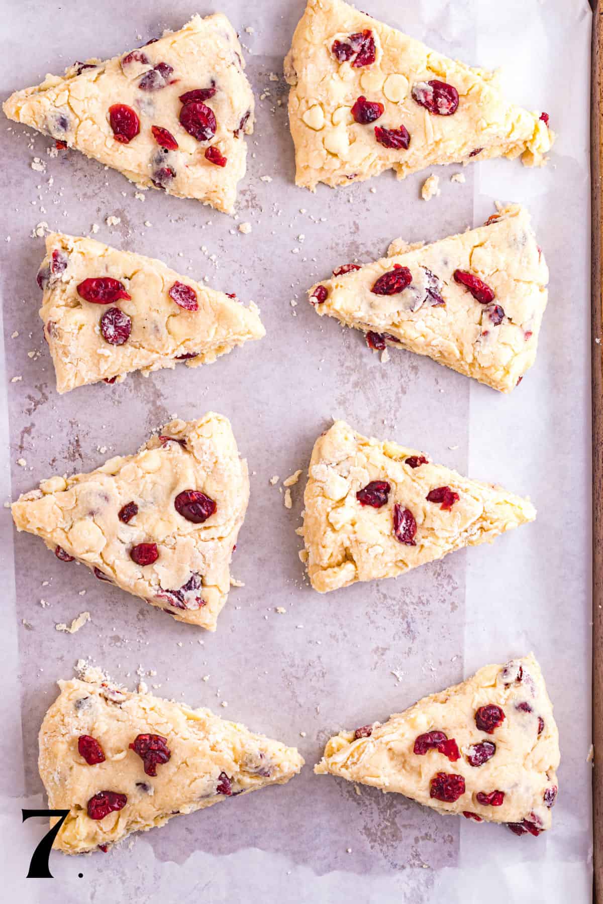 How to Make Cramberry White Chocolate Scones Step 7