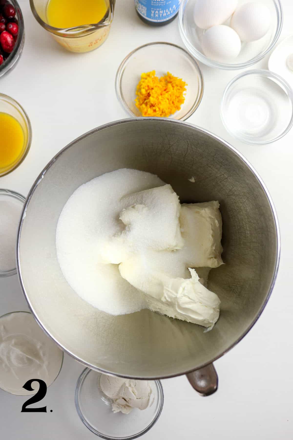 How to Make Cranberry Orange Cheesecake Step 2