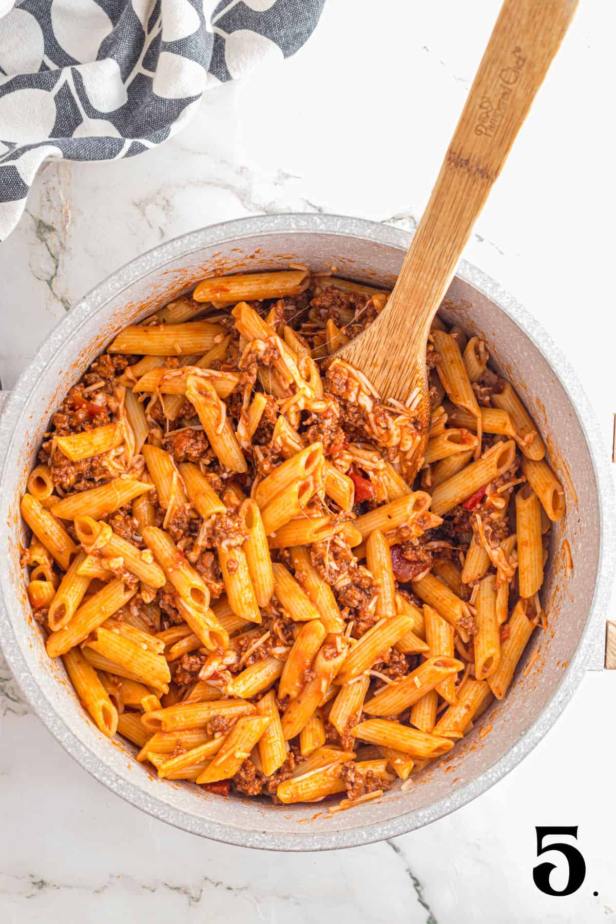 How to Make Ground Beef and Pasta Bake Step 5
