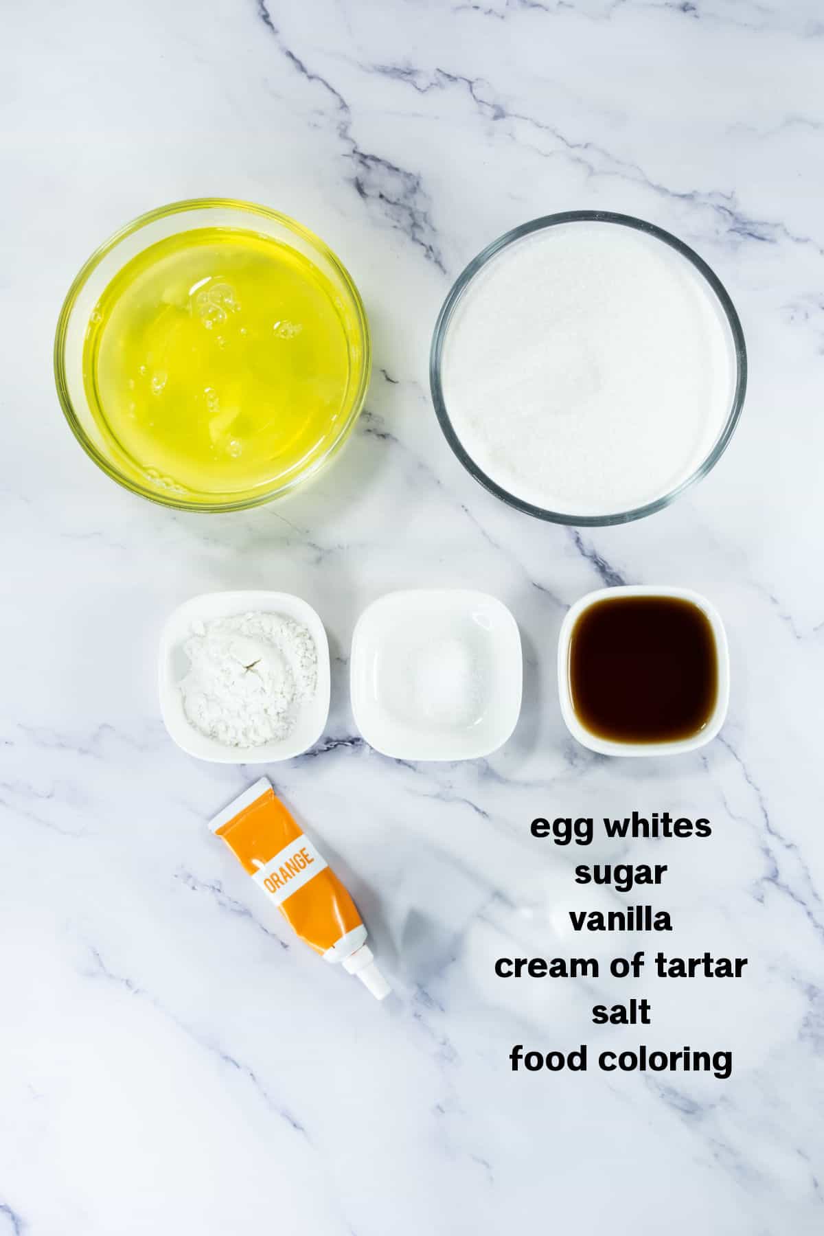 Pumpkin Meringues Ingre4dients