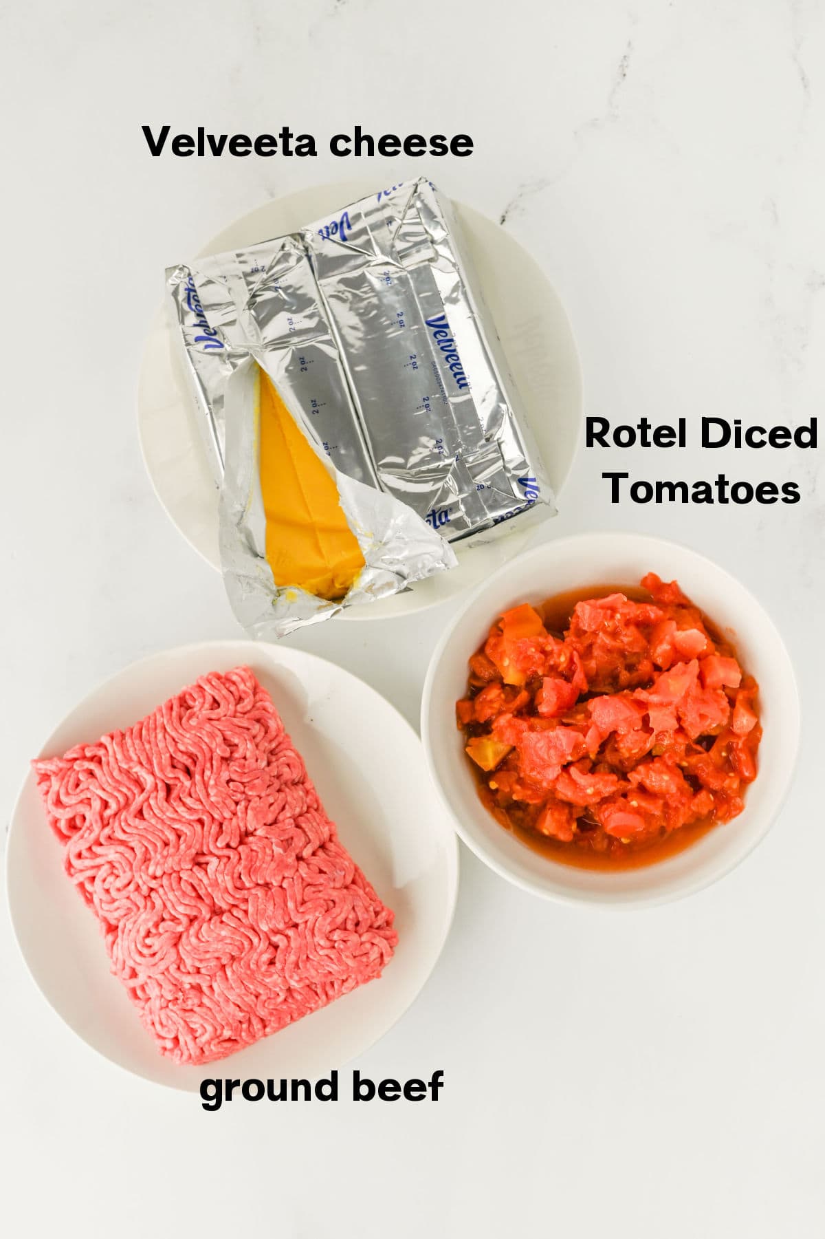Slow Cooker Rotel Dip Ingredients