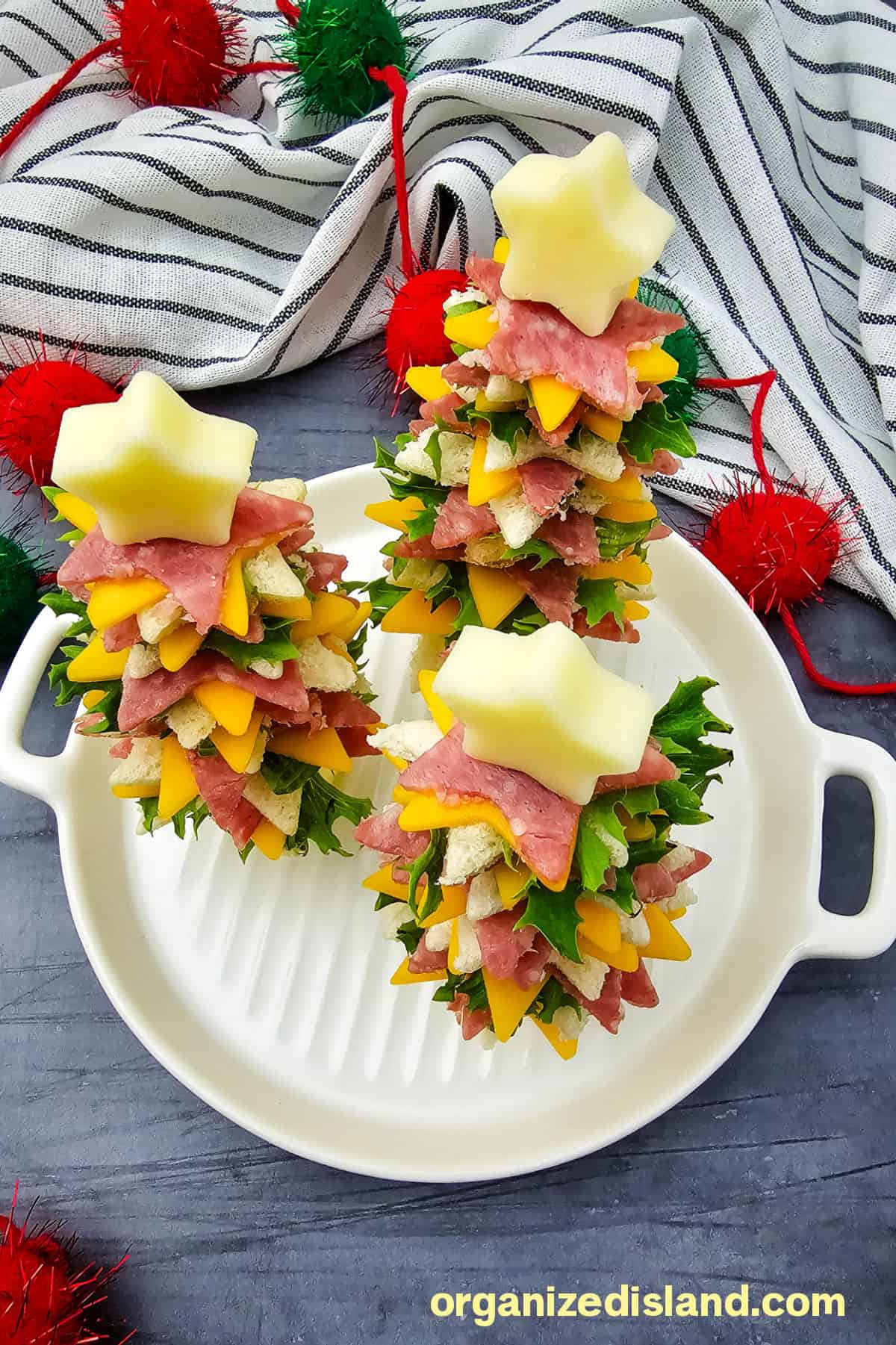 Christmas Tree Charcuterie Stacks