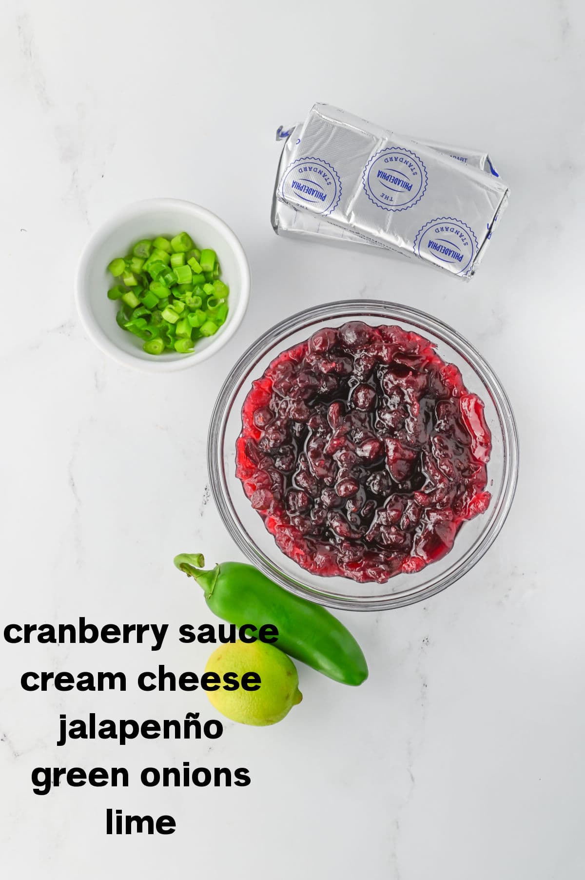 Cranberry Jalapeño Dip Ingredients