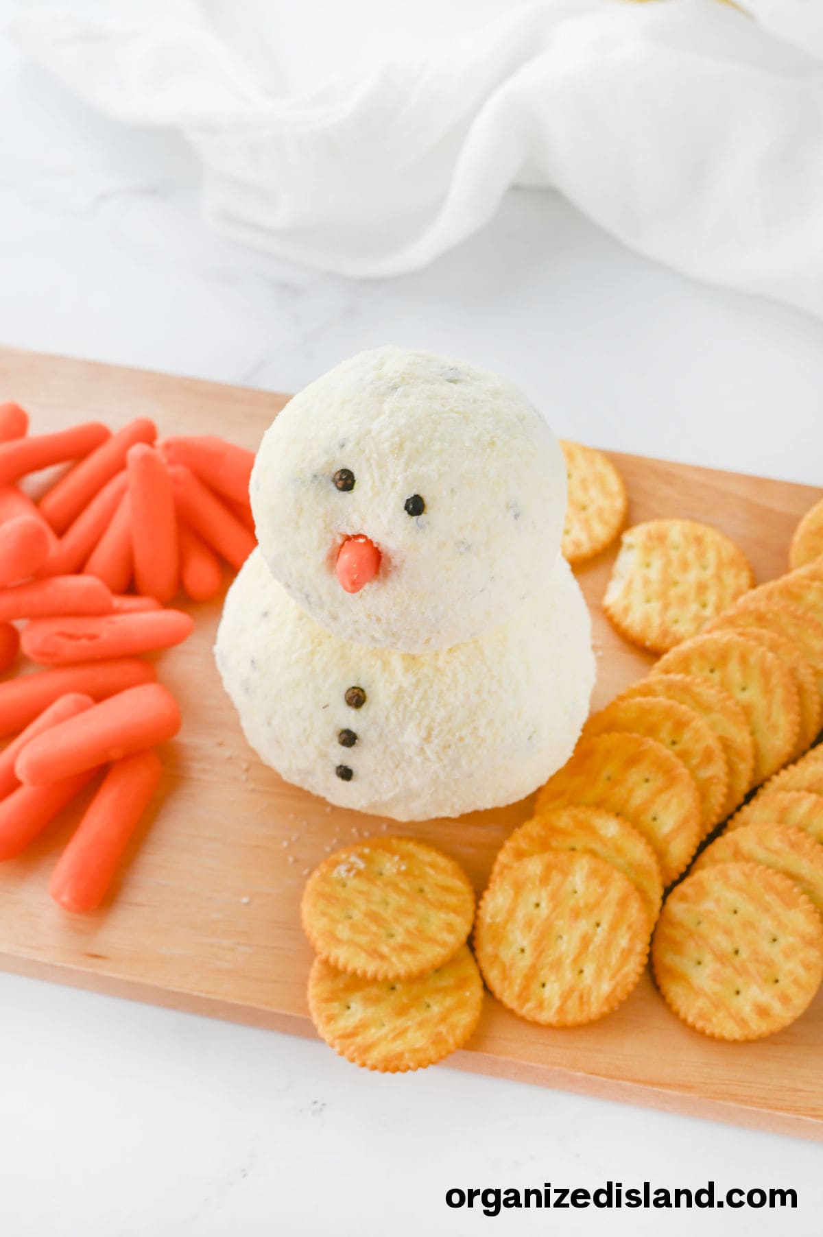 Cute Snowbman cheese ball
