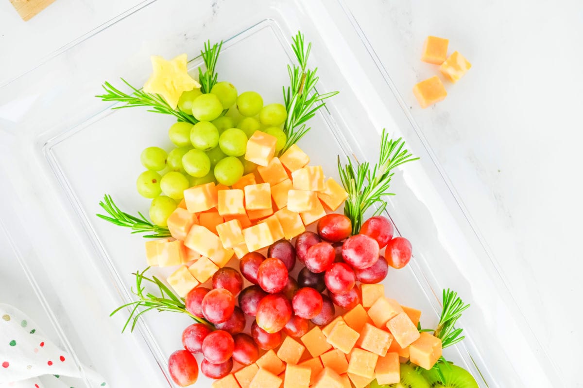 Easy Christmas Fruit Tray Landscape