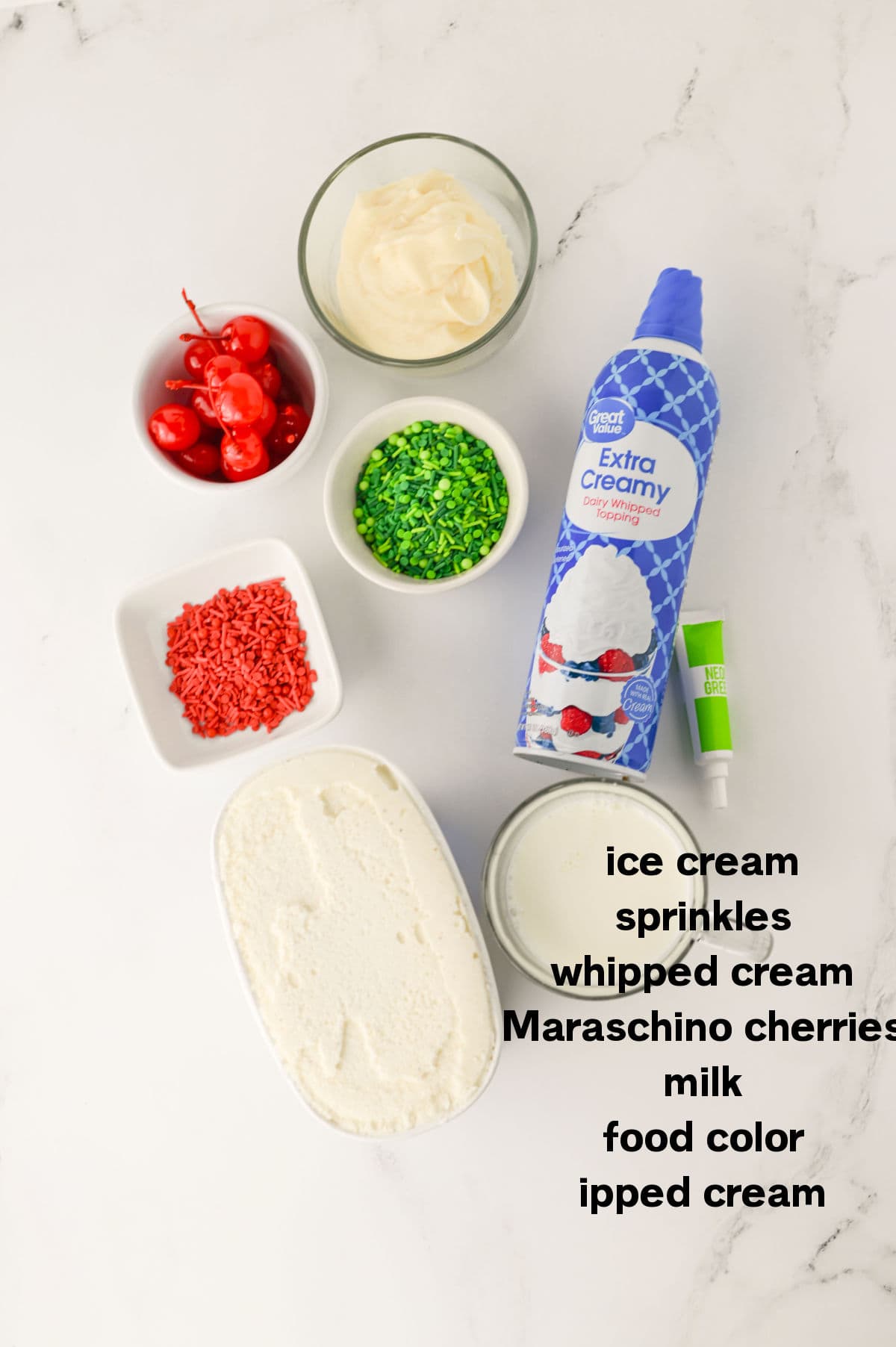 Grinch Milkshake Ingredients