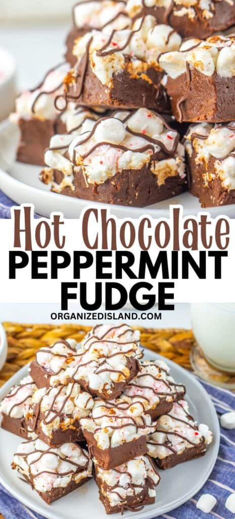 Hot Chocolate Peppermint Fudge