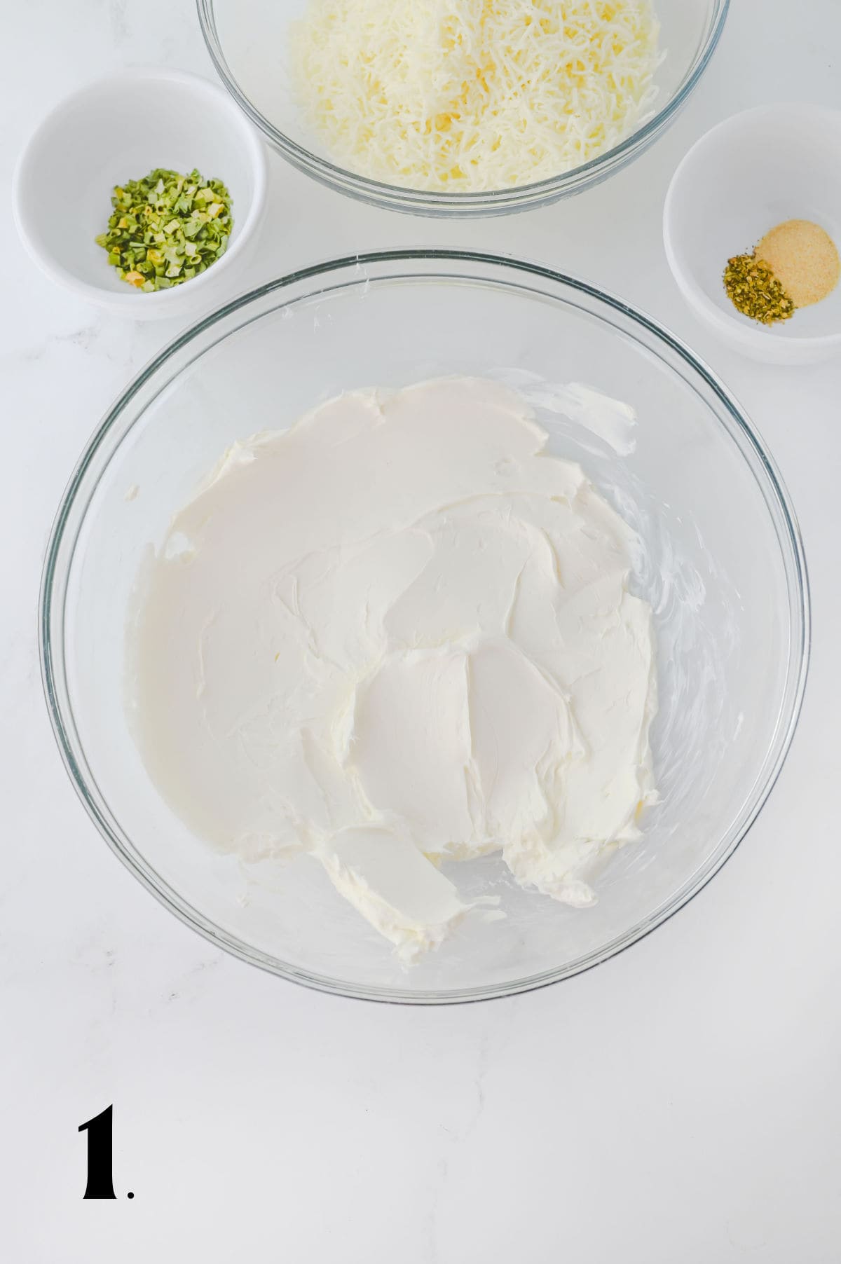 How to MAke a Snowman Cheese Ball Step 1