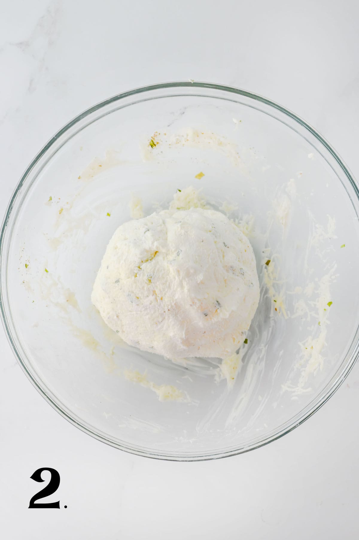 How to MAke a Snowman Cheese Ball Step 2