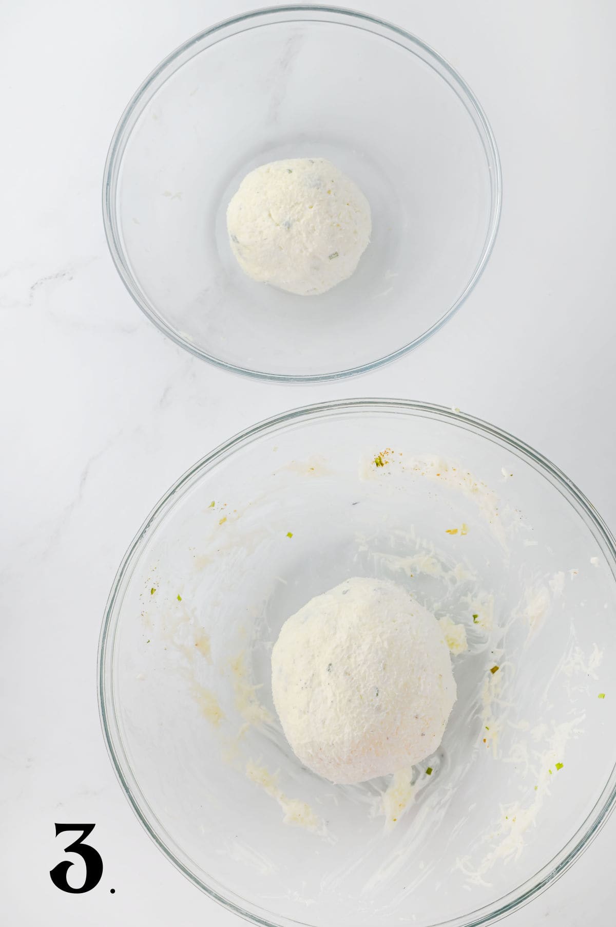 How to MAke a Snowman Cheese Ball Step 3