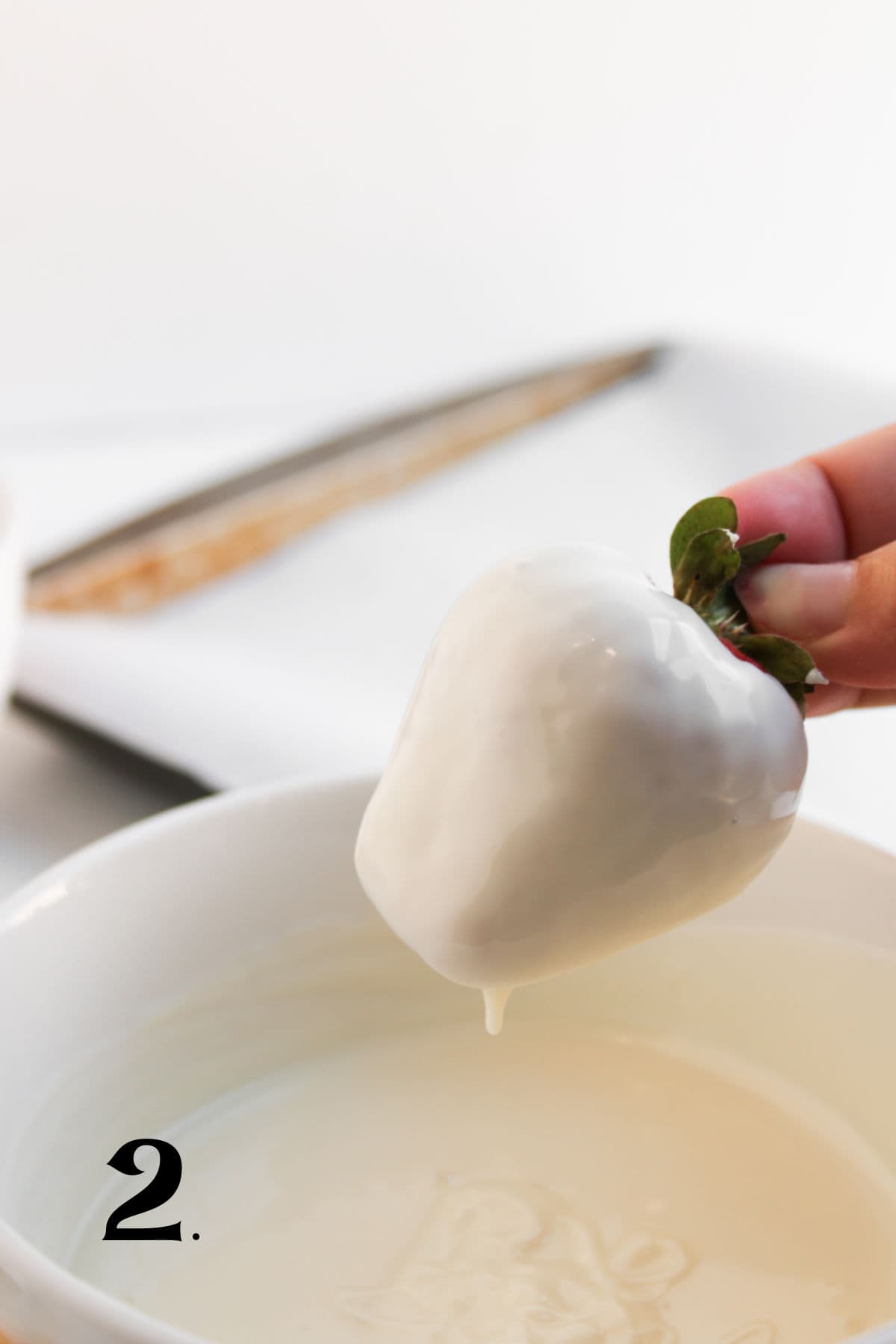How to Make Christmas Chocolate Covered Strawberries Step 2