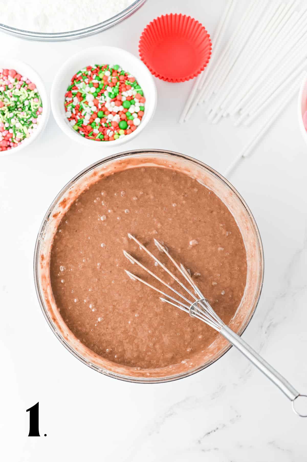 How to Make Christmas Tree Cupcakes Step 1