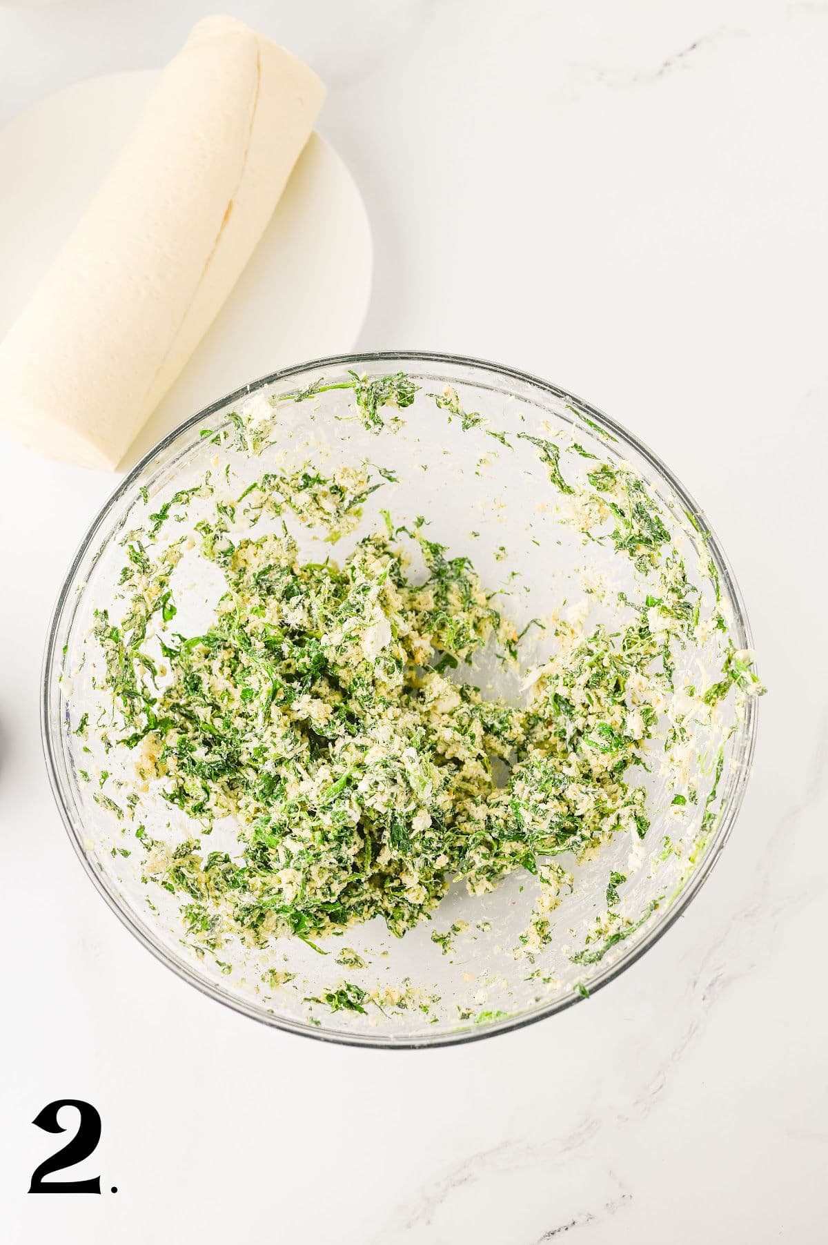 How to Make Spinach Dip Christmas Tree Step 2