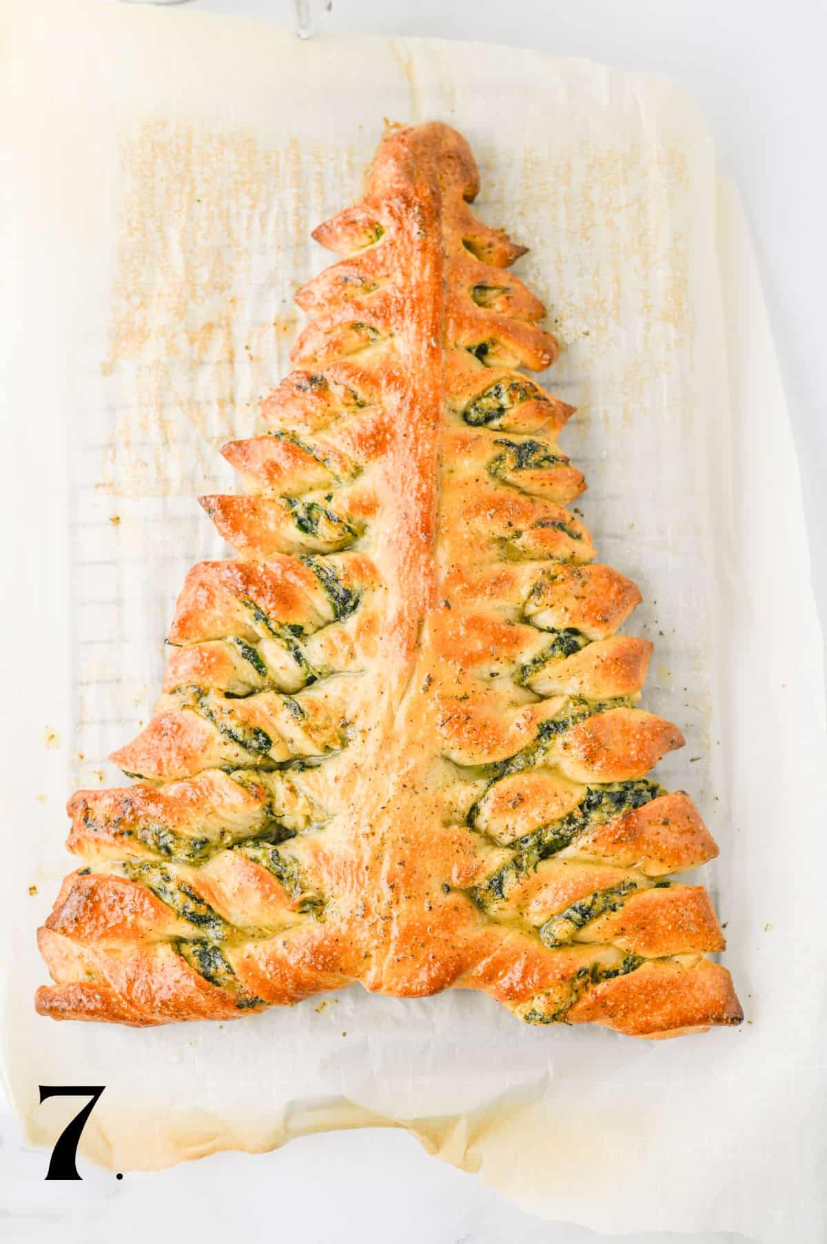 How to Make Spinach Dip Christmas Tree Step 7