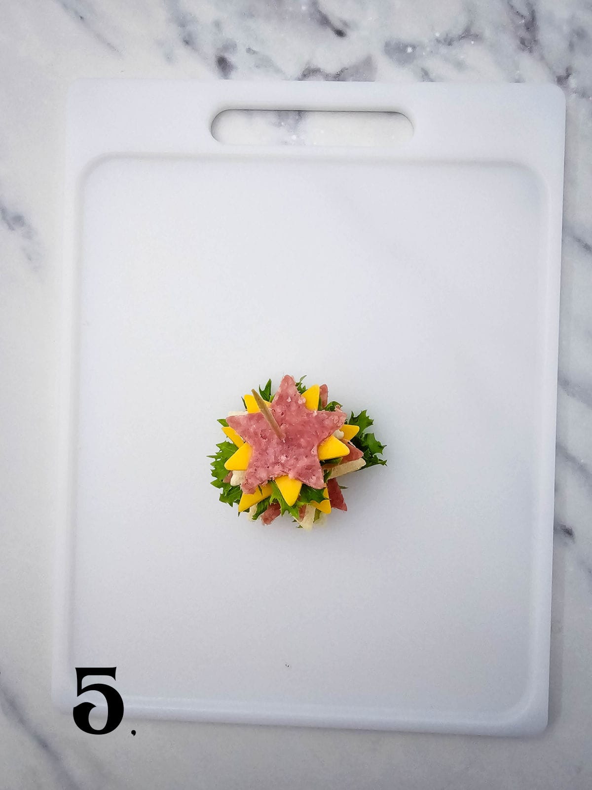 How to Make a Christmas Tree Sandwich Stack Step 5