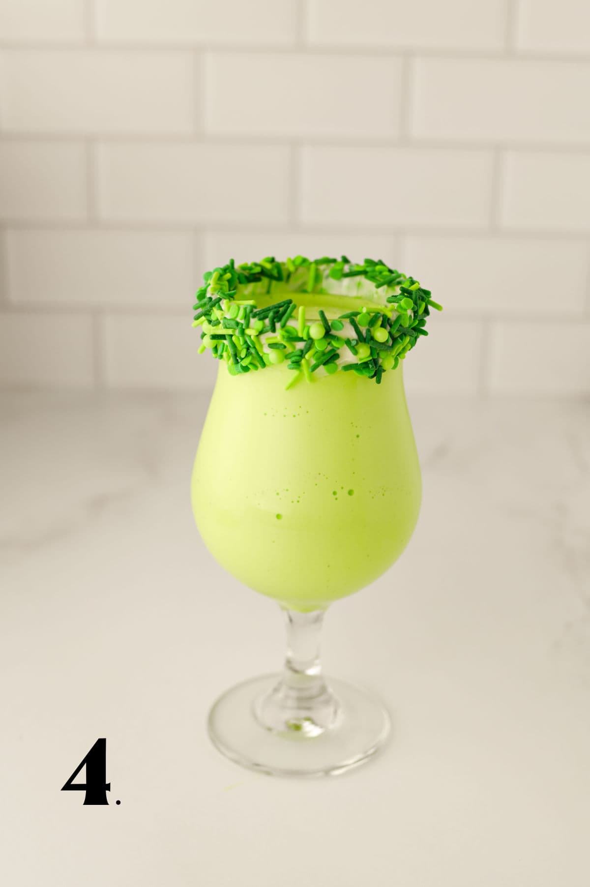How to Make a Grinch Milkshake Step 4