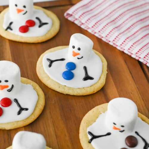Melted Snowman cookies