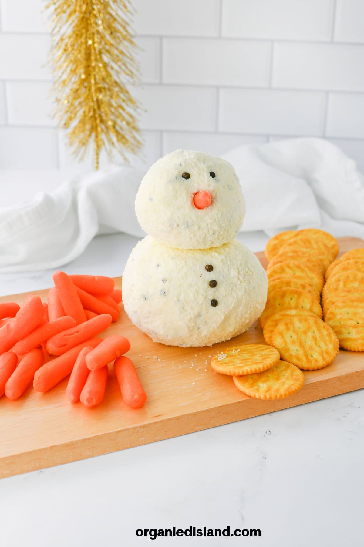 Snowman Cheese Ball Appetizer
